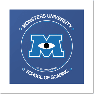 Monsters University - College student gear Posters and Art